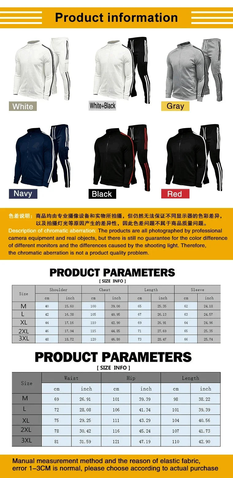 Men's Zipper Stand up Collar Sportswear Set, Sweatshirts and Sweatshirts, Sportswear, Running, Fitness Clothes, New, 2024