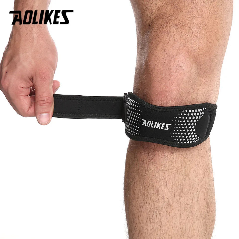 AOLIKES 1PCS Patella Tendon Knee Straps, Knee Brace Knee Support Patellar Stabilizer for Running Hiking Tennis Jumping Arthritis