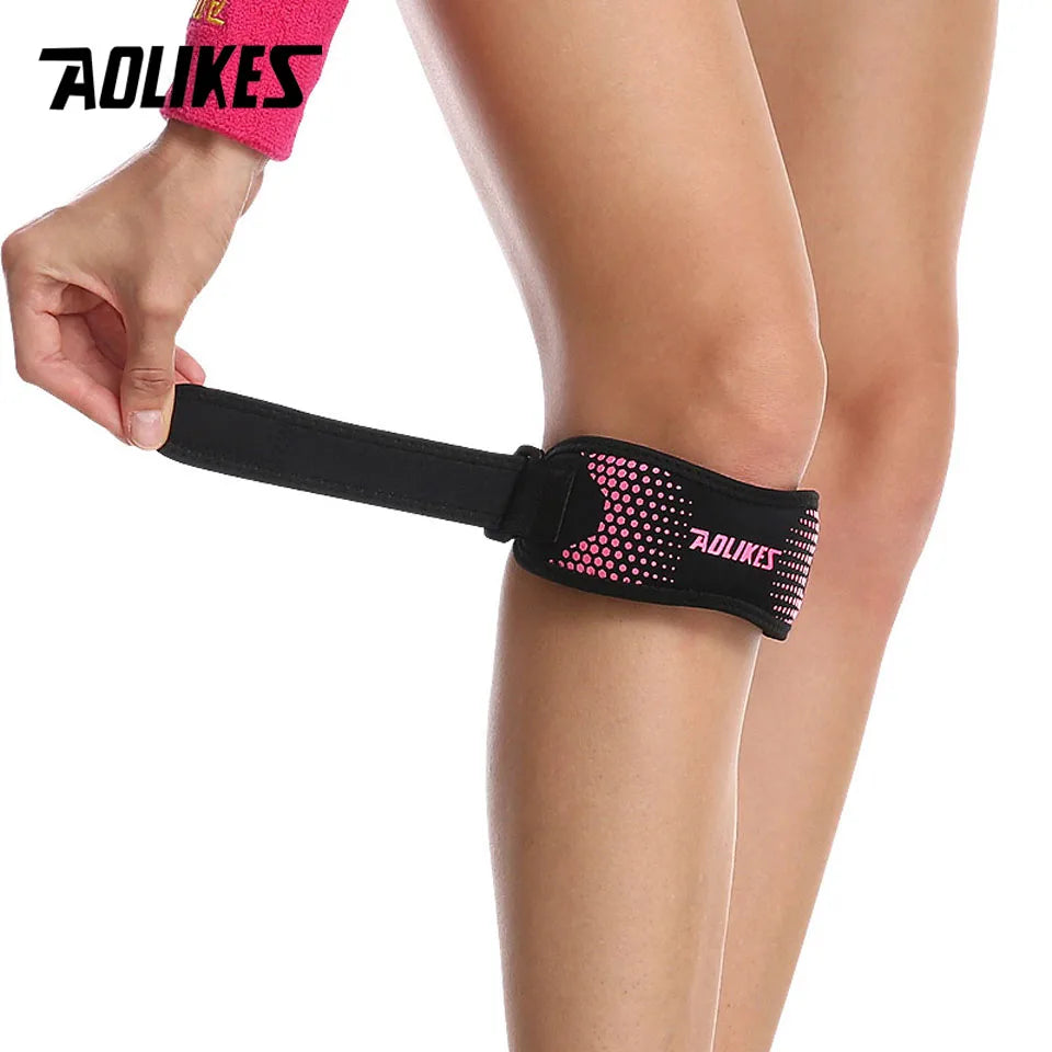 AOLIKES 1PCS Patella Tendon Knee Straps, Knee Brace Knee Support Patellar Stabilizer for Running Hiking Tennis Jumping Arthritis