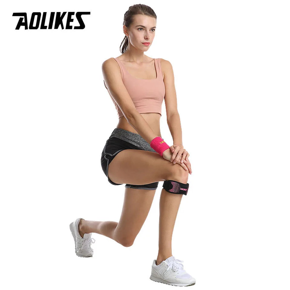 AOLIKES 1PCS Patella Tendon Knee Straps, Knee Brace Knee Support Patellar Stabilizer for Running Hiking Tennis Jumping Arthritis