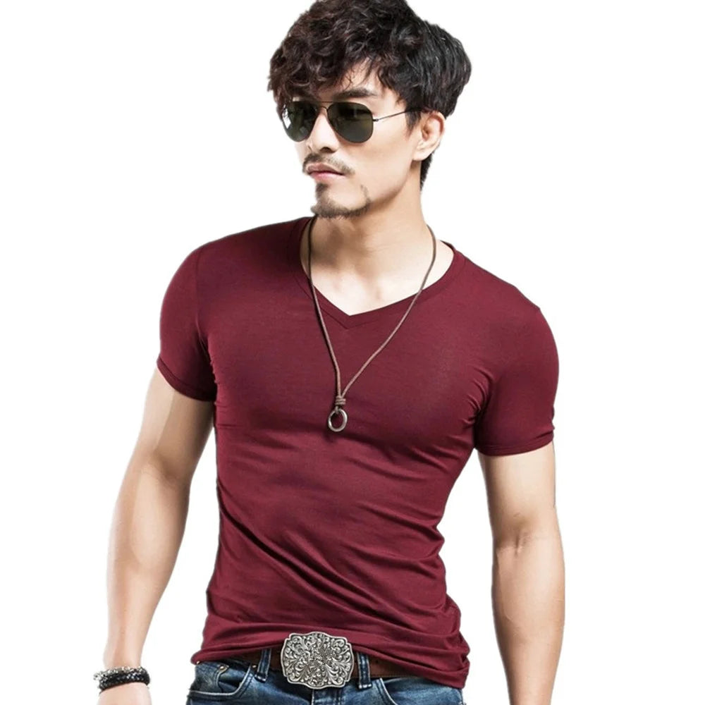 2025 MRMT Brand New Men T Shirt 10 colors Fitness Mens T-shirts V neck Man T-shirt For Male Clothing Tshirts S-5XL Tops Tees