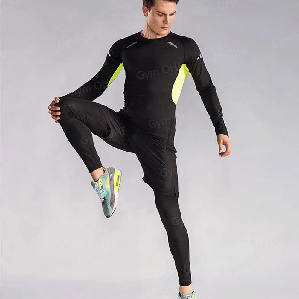 Men MMA Boxing Shorts Compression T Shirt Pants  Sportswear Spider