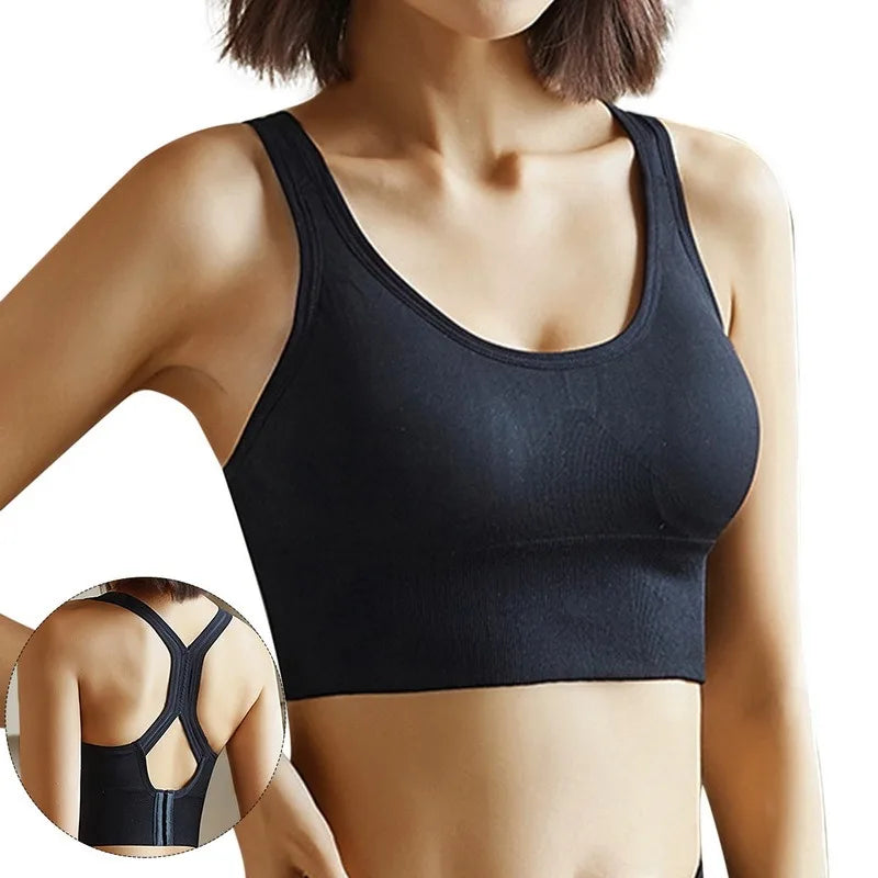 Tank Top Women Gym Women Corset Sports Bra Push Up Crop Top Fitness bra Hollow Breathable Sexy Running Athletic Sportswear