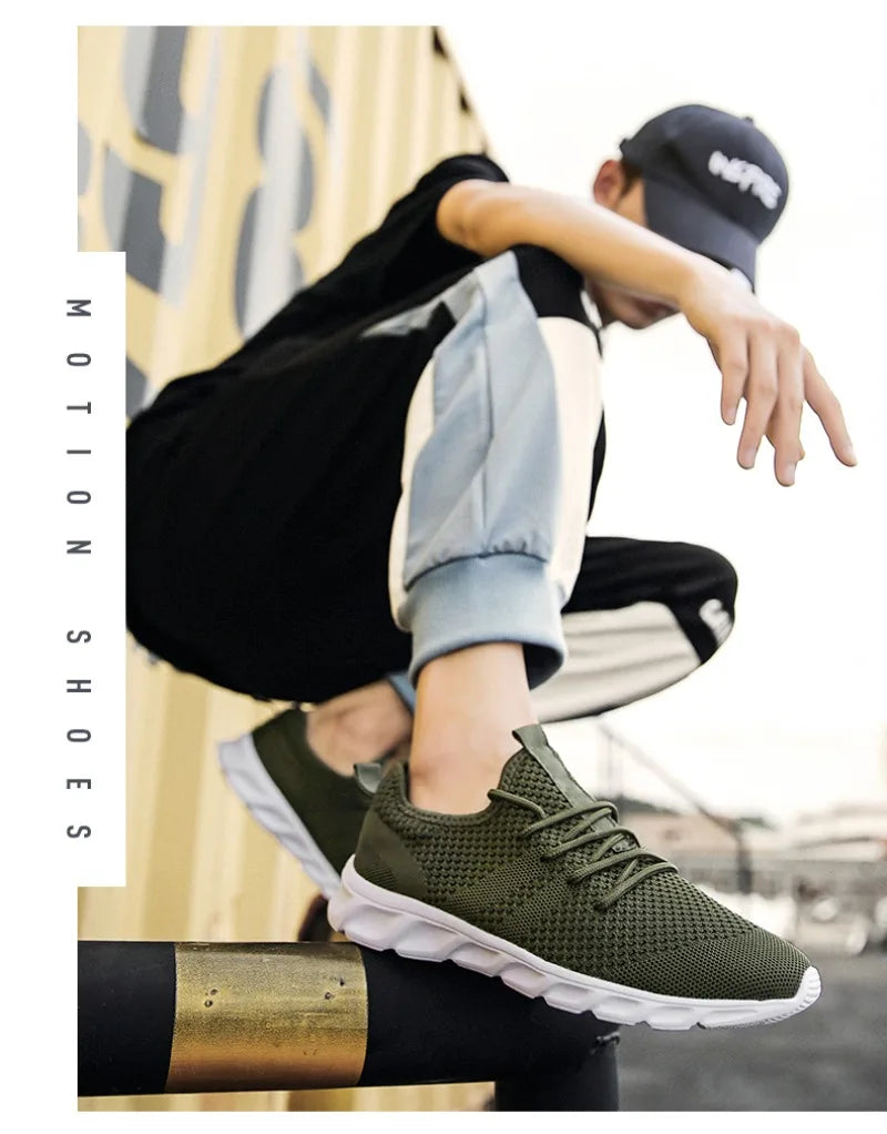 Men Casual Sports Shoes Air Mesh Lightweight Sneakers Anti-slip and wear-resistant Flat Walking Shoe Athletic Jogging Size 36