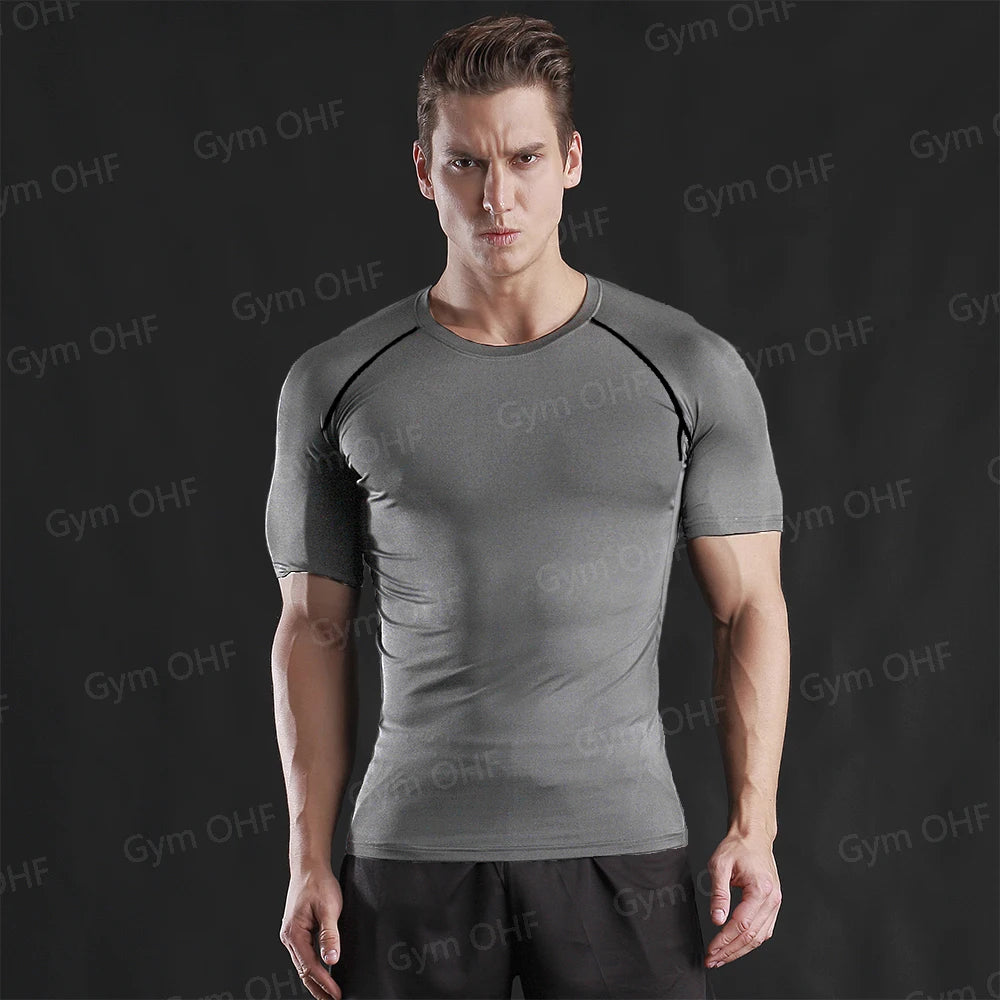 Men MMA Boxing Shorts Compression T Shirt Pants  Sportswear Spider