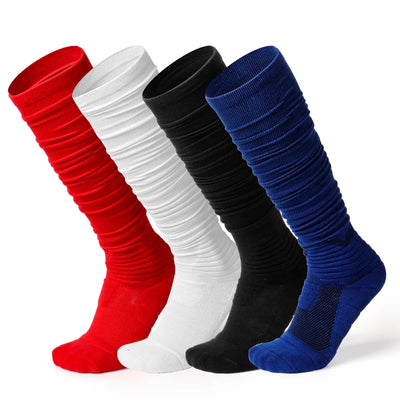 1 Pairs Scrunch Football Socks Non Slip Men Football Socks Extra Long Socks Soccer Socks Over The Knee Athletic