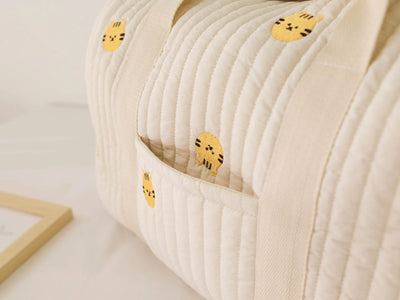 Name Custom Mommy Bag, Little Bear Mother and Baby Bag, Large Capacity Outgoing Storage Bag, Embroidered Handheld Crossbody Bag