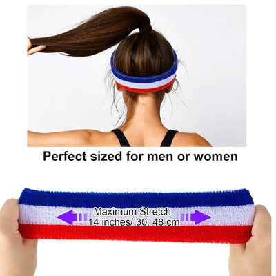 AOLIKES Sweat Band Headband Wristbands for Men - Head Wrist Sweatband Set - Ideal for Sports Athletics Event Workout Basketball