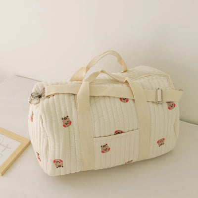 Name Custom Mommy Bag, Little Bear Mother and Baby Bag, Large Capacity Outgoing Storage Bag, Embroidered Handheld Crossbody Bag
