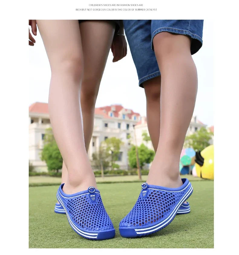 Comfortable Men Pool Sandals Summer Outdoor Beach Shoes Men Slip on Garden Clogs Casual Water Shower Slippers Unisex Zapatos