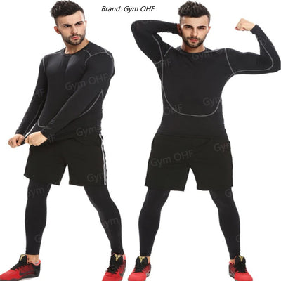 Men MMA Boxing Shorts Compression T Shirt Pants  Sportswear Spider