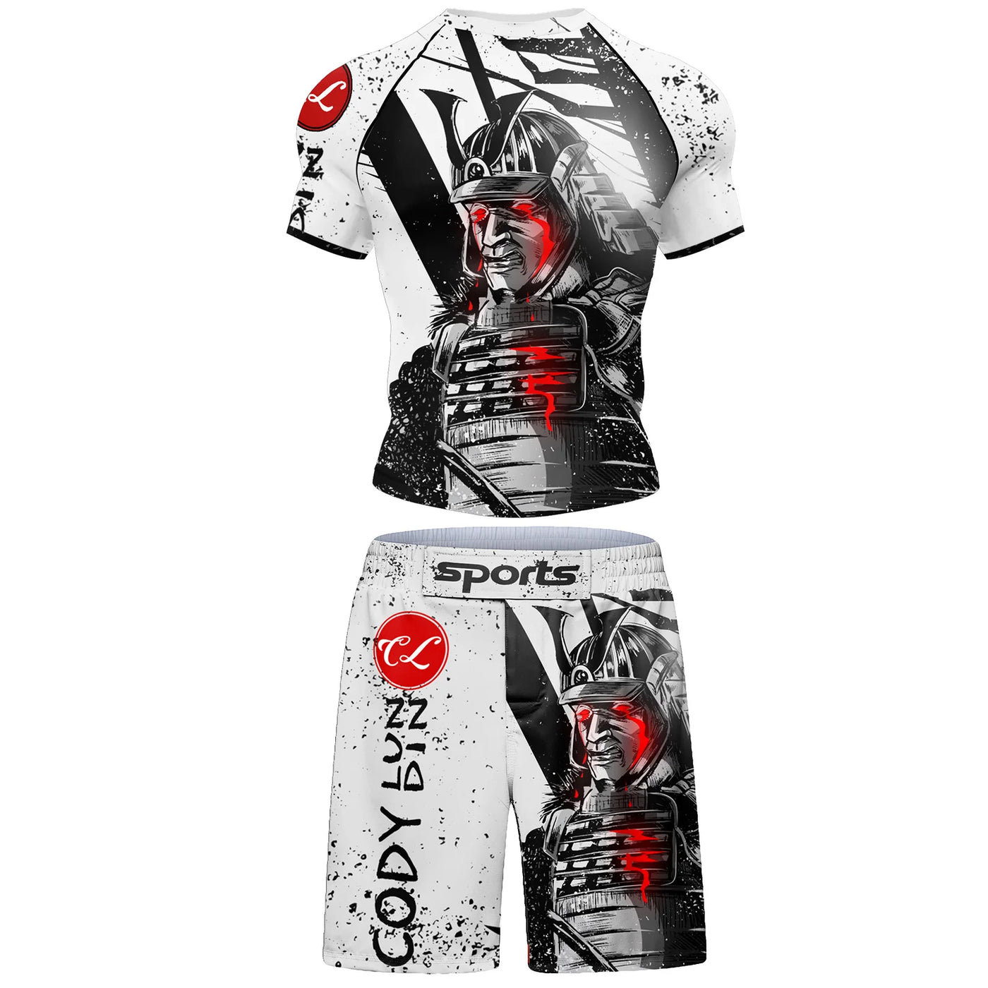 Cody Men Sportsuit With Graphic  Jiu jitsu No Gi Rashguard With Leggings MMA Shorts Bjj Fight Athletic Tracksuit Boxing Jersey