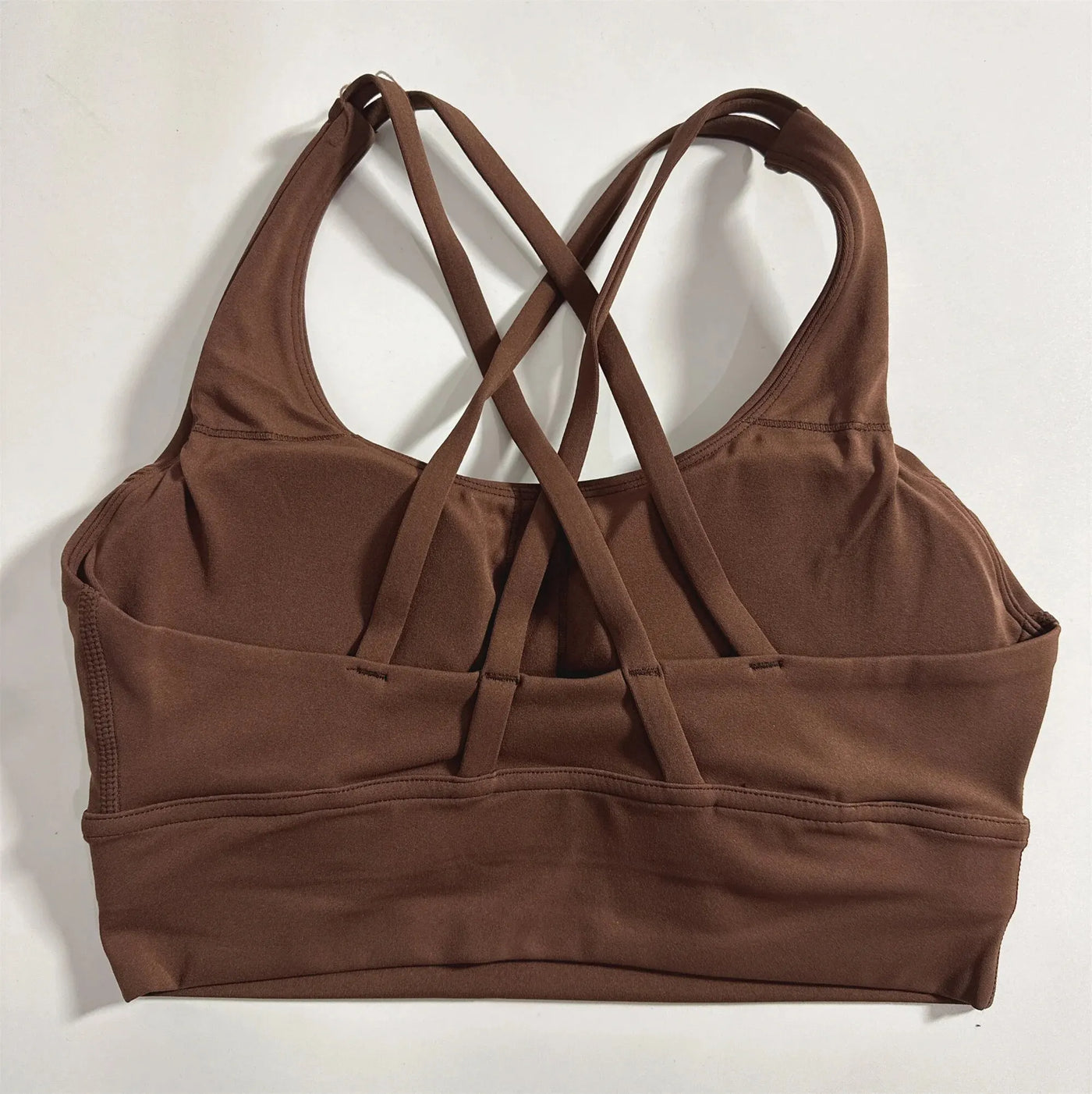 Solid Color Women Cross Back Fitness Underwear Soft Fitness Sport Bra Top Gym Yoga Athletic Workout With Chest Pad Comprehensive