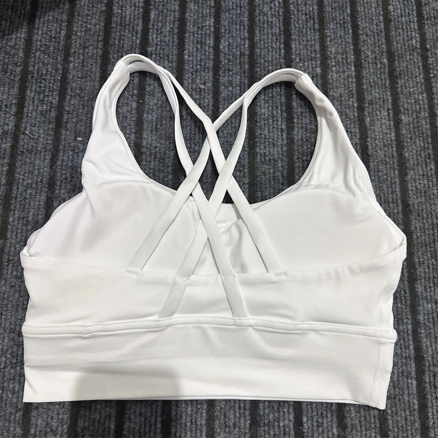Solid Color Women Cross Back Fitness Underwear Soft Fitness Sport Bra Top Gym Yoga Athletic Workout With Chest Pad Comprehensive
