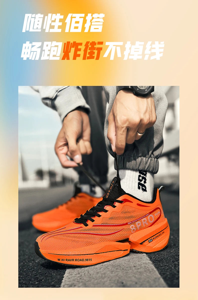 CarbonPlate Marathon Shoes Men Casual Sneakers Comfy Lightweight Athletic Sport Running Shoes For Male Outdoor TenisGym Footwear