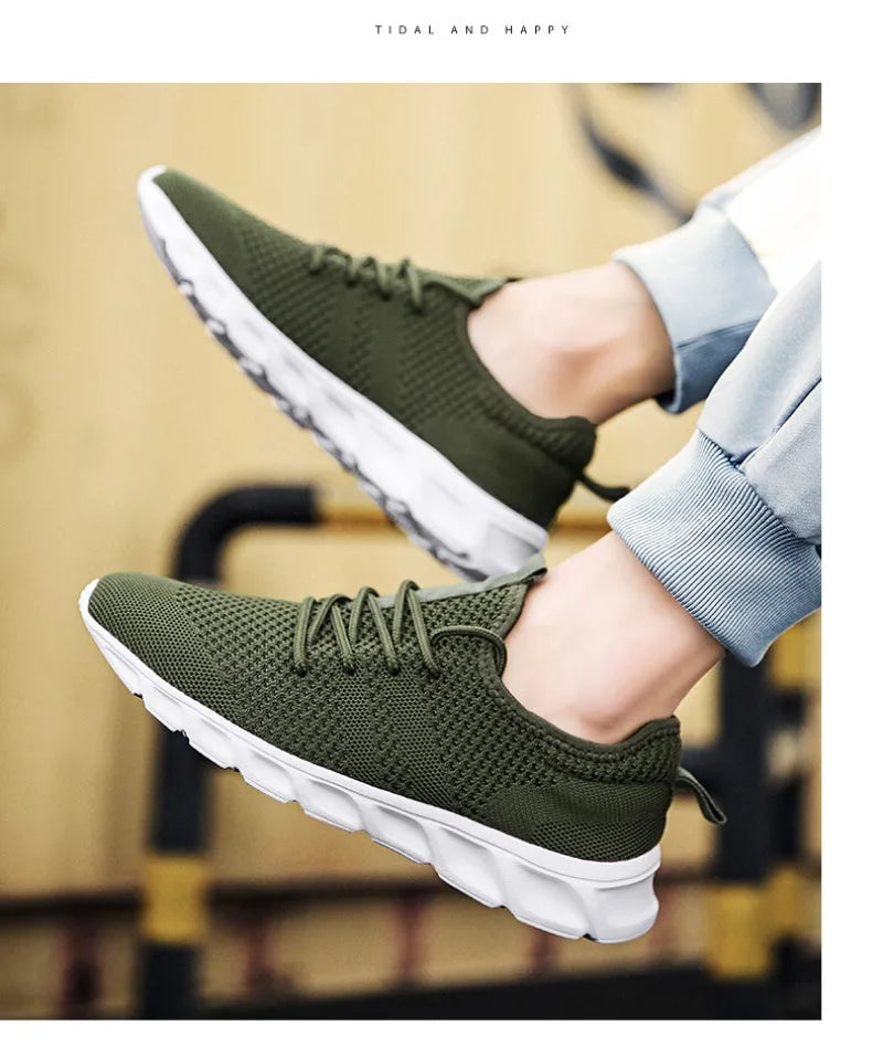 Men Casual Sports Shoes Air Mesh Lightweight Sneakers Anti-slip and wear-resistant Flat Walking Shoe Athletic Jogging Size 36