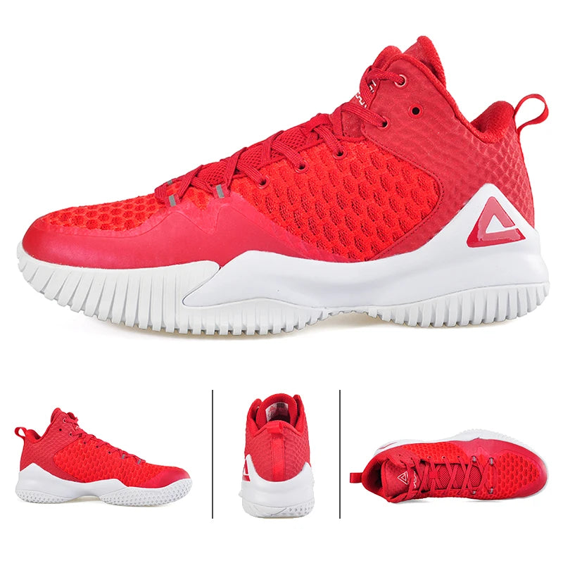 PEAK Lou Williams Basketball Shoes Men Cushion Zapatillas Durable Non-slip Outsole Outdoor Training Sport Sneakers Plus Size