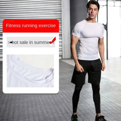 Men MMA Boxing Shorts Compression T Shirt Pants  Sportswear Spider