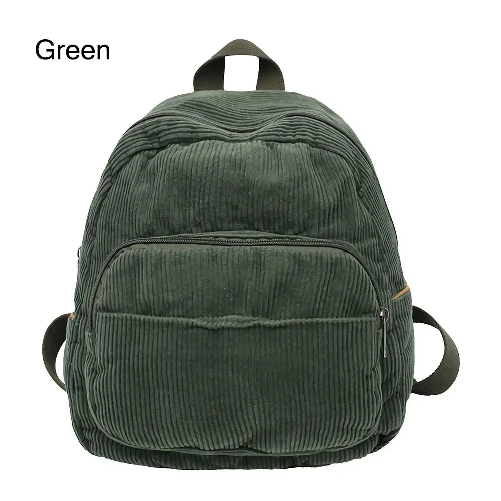 Casual Small Backpacks Aesthetic Corduroy Mini Backpack Purse Japanese Style Travel Roomly Double Shoulder Bags New Hot