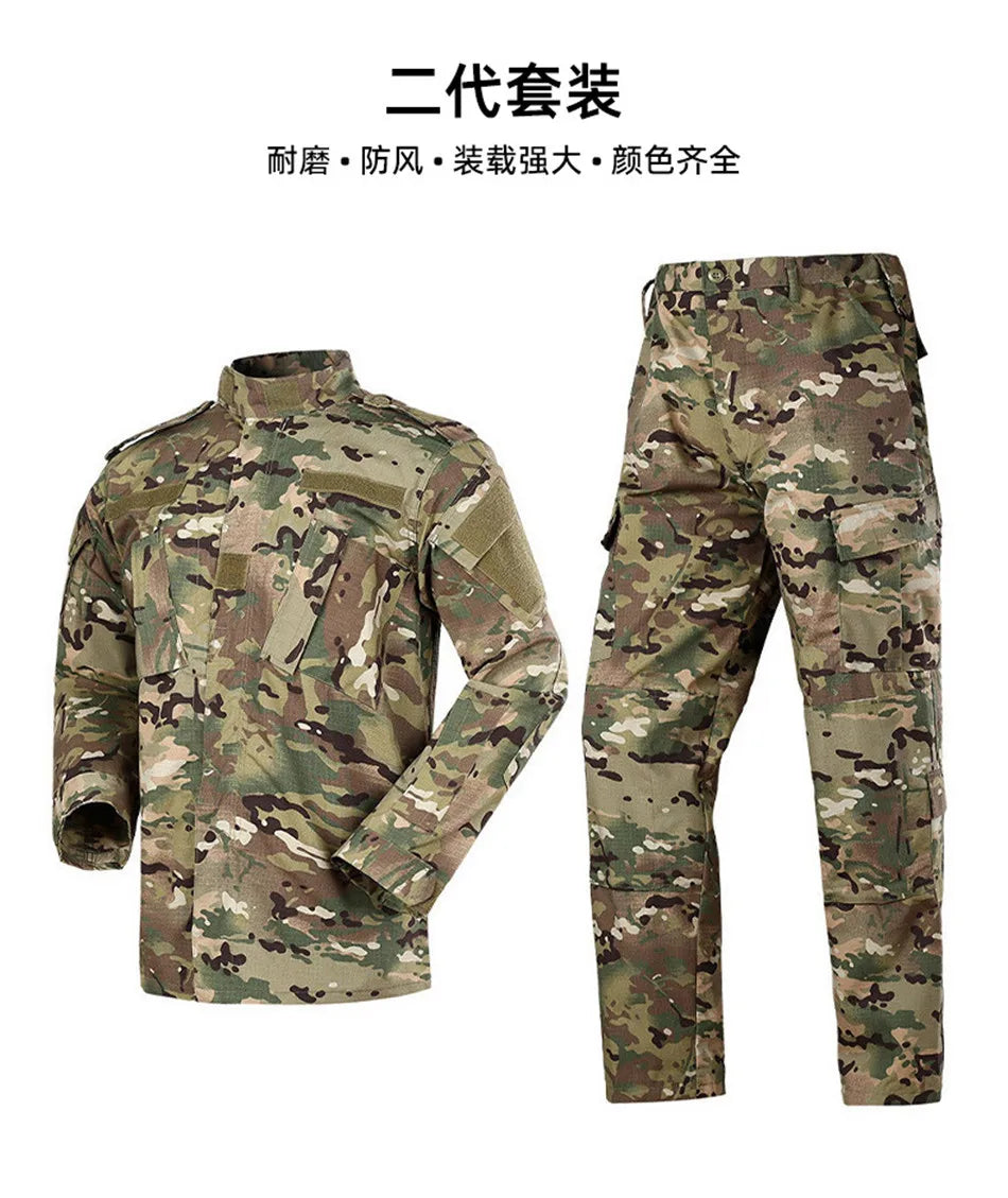 Tactical Combat Suit Russian Camouflage Suit U.S Training Clothing Uniform Wear-resistant Cargo Jacket and Trouser