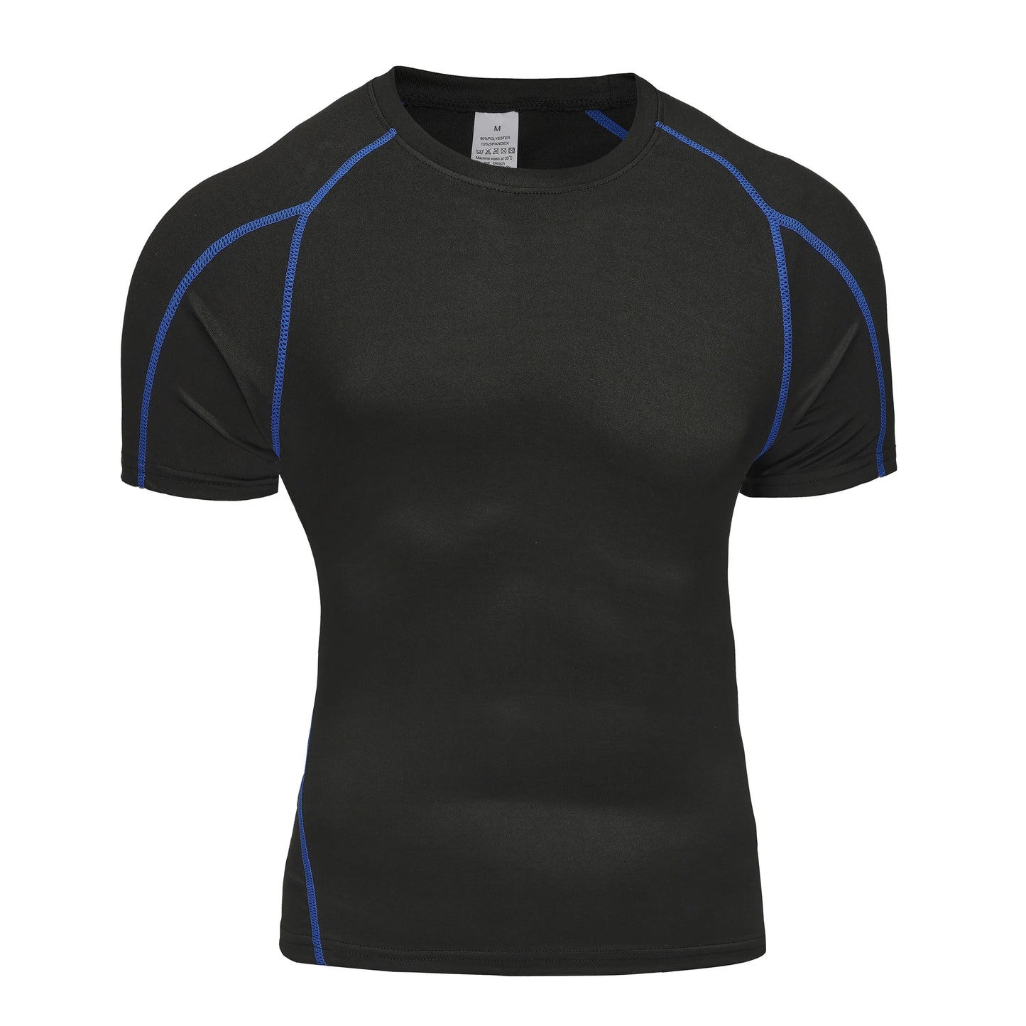 Men's Running T Shirt Summer Sportswear Skinny T-shirt Gym Fitness Sport Tops Tee Elastic Athletic Tights Compression Shirts Men