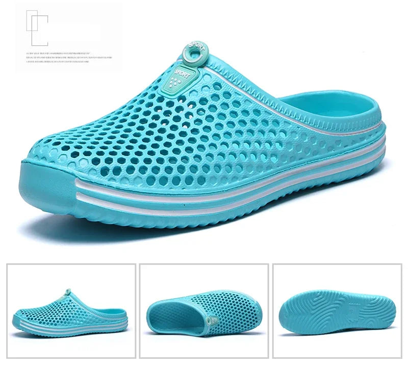 Comfortable Men Pool Sandals Summer Outdoor Beach Shoes Men Slip on Garden Clogs Casual Water Shower Slippers Unisex Zapatos