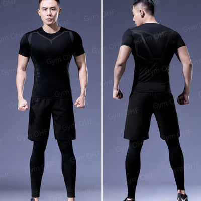 Men MMA Boxing Shorts Compression T Shirt Pants  Sportswear Spider