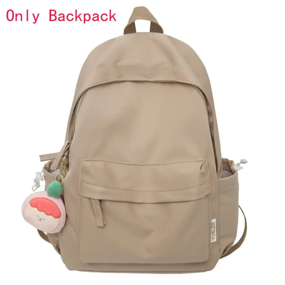 Backpack Casual Canvas Book Backpack Green Adjustable Strap