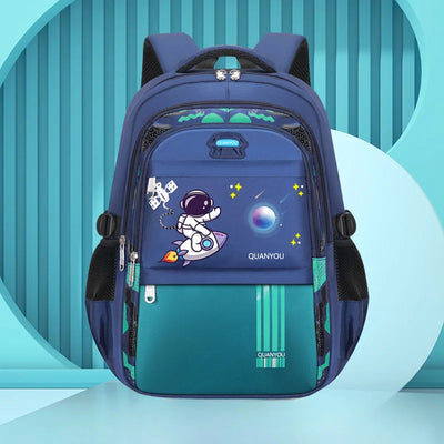 Boy's Backpack Student Schoolbag Space Astronaut Large Capacity Backpack