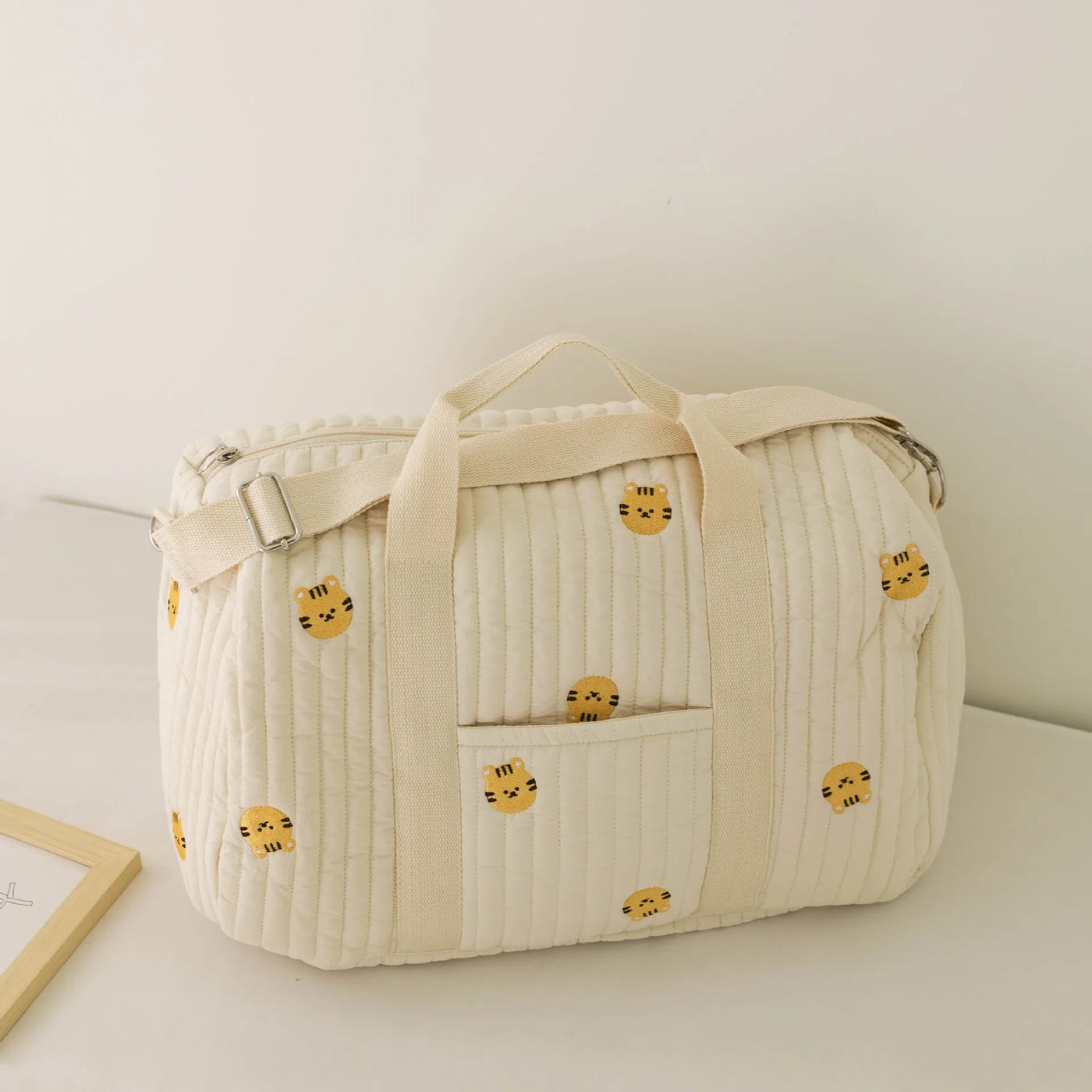 Name Custom Mommy Bag, Little Bear Mother and Baby Bag, Large Capacity Outgoing Storage Bag, Embroidered Handheld Crossbody Bag