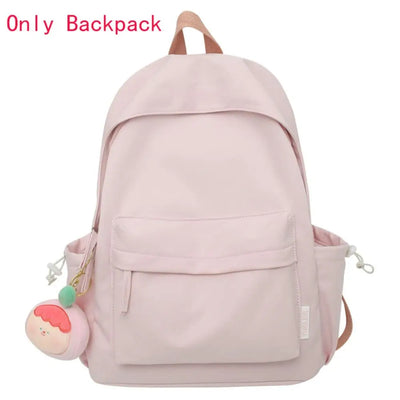 Backpack Casual Canvas Book Backpack Green Adjustable Strap