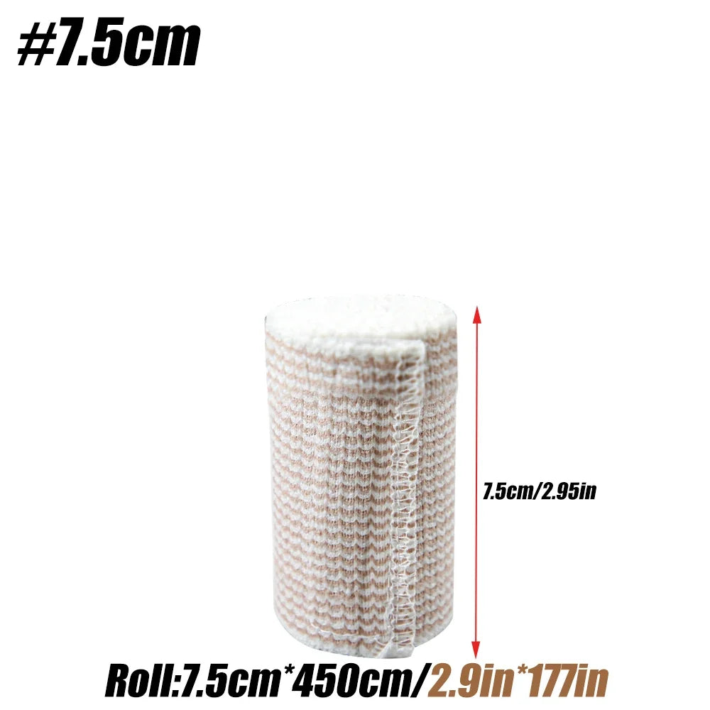 1 Roll Elastic Bandage Wrap - Premium Quality with Self-Closure, Athletic Sport Tape Rolls for Ankle, Wrist, Arm, Leg Sprains