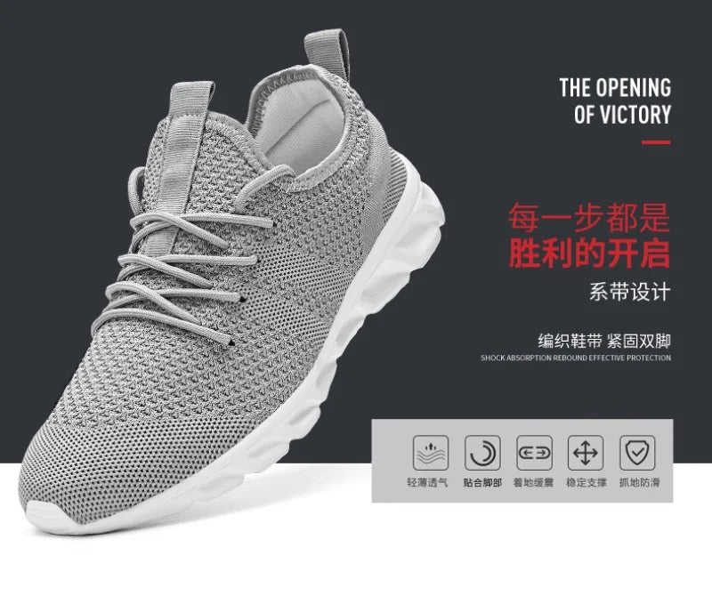 Men Casual Sports Shoes Air Mesh Lightweight Sneakers Anti-slip and wear-resistant Flat Walking Shoe Athletic Jogging Size 36