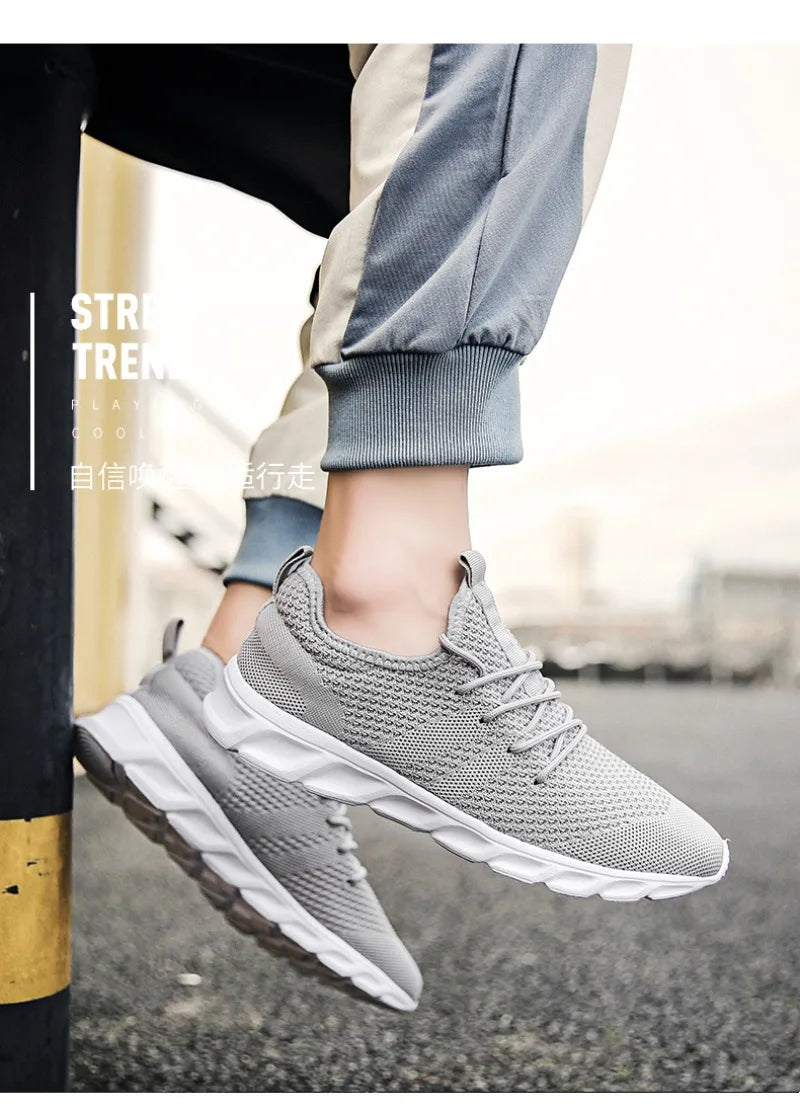 Men Casual Sports Shoes Air Mesh Lightweight Sneakers Anti-slip and wear-resistant Flat Walking Shoe Athletic Jogging Size 36