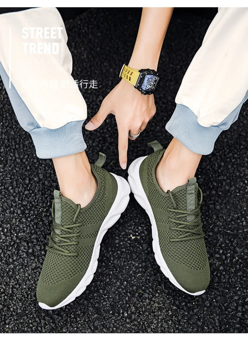 Men Casual Sports Shoes Air Mesh Lightweight Sneakers Anti-slip and wear-resistant Flat Walking Shoe Athletic Jogging Size 36