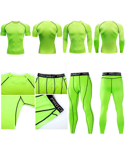 Men MMA Boxing Shorts Compression T Shirt Pants  Sportswear Spider