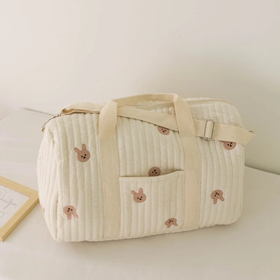 Name Custom Mommy Bag, Little Bear Mother and Baby Bag, Large Capacity Outgoing Storage Bag, Embroidered Handheld Crossbody Bag