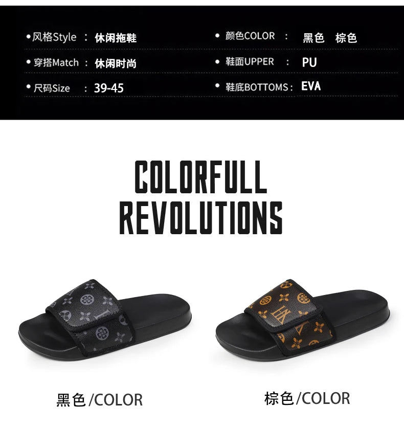 Men's Genuine Leather Sandals Comfortable Man Sandal House Slippers Man Summer Shoes Sale Genuine Mens Slipper Flip Flop Slides