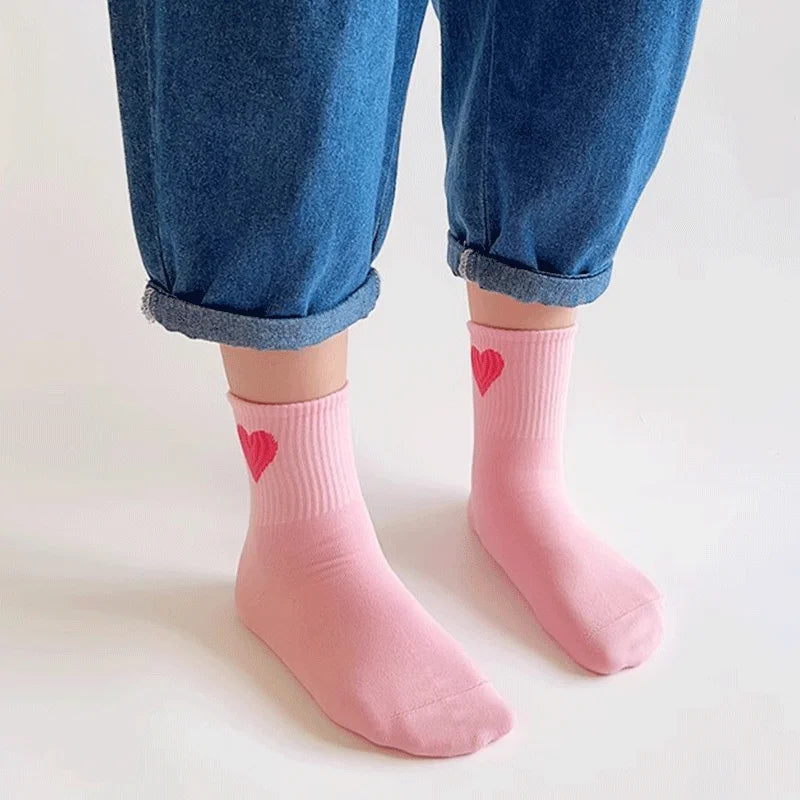 5Pairs 1-14Year Polyester Girl Mid-tube Socks Good Elasticity Wrinkle - Resistant Athletic Socks socks And Baby Heaters