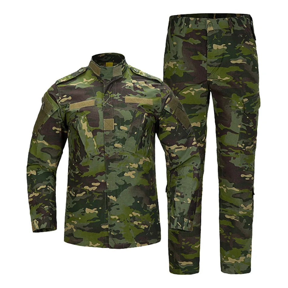 Tactical Combat Suit Russian Camouflage Suit U.S Training Clothing Uniform Wear-resistant Cargo Jacket and Trouser