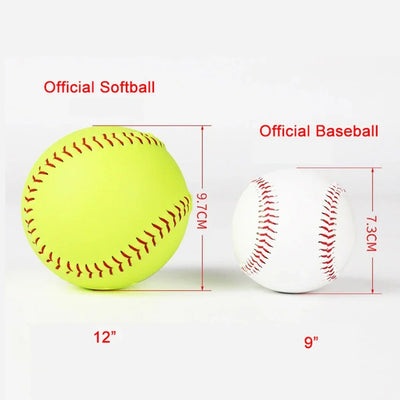 Training Ball Softball 12-Inch Official Size Weight Sports Practice Unmarked Training Ball Optimal Performance
