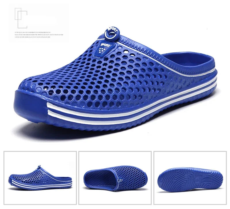 Comfortable Men Pool Sandals Summer Outdoor Beach Shoes Men Slip on Garden Clogs Casual Water Shower Slippers Unisex Zapatos