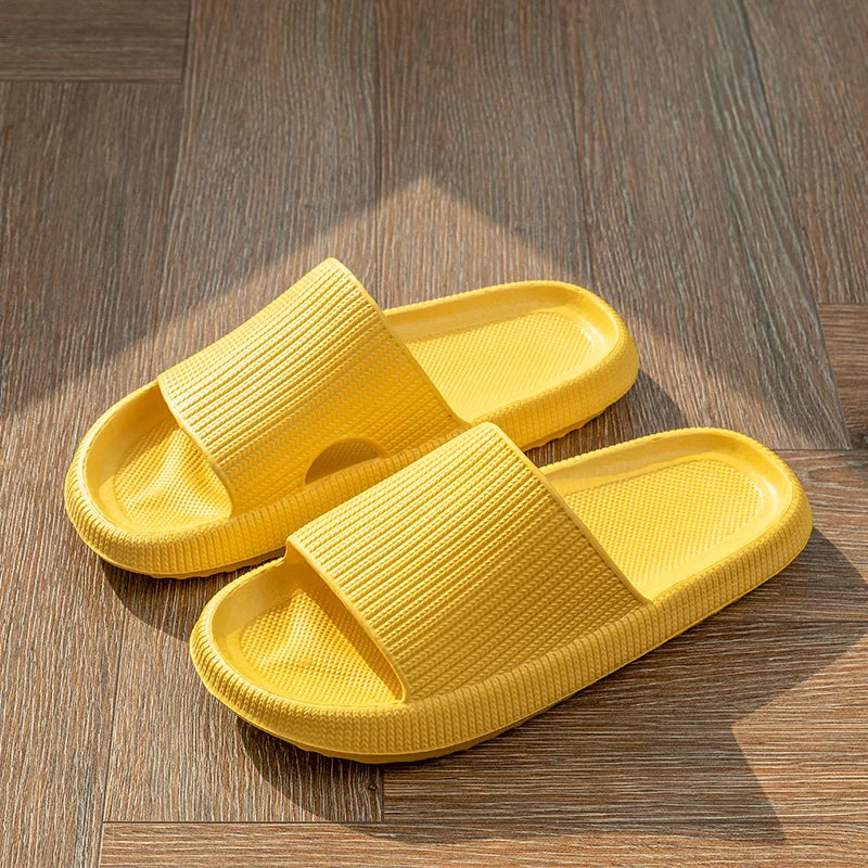 Support shoes home bathroom bath slippers female non-slip thick soles step on shit outside wearing sandals men