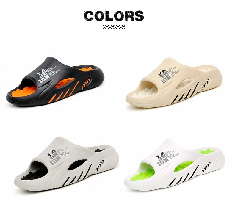 Summer Men Massage Slippers Indoor Outdoor Sandals Beach Casual Shoes Soft Sole Slides Men Flip-flops Men's Sandals Big Size 47