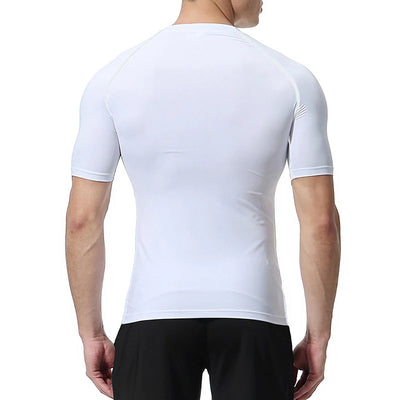 Bat Print Compression Shirts for Men Summer Short Sleeve Rash Guard Gym Workout Running Tshirt Athletic Quick Dry Tees Tops