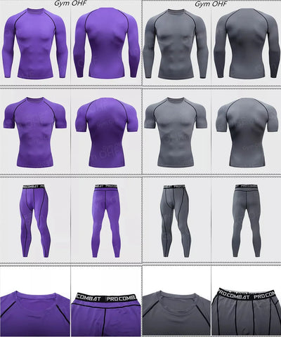 Men MMA Boxing Shorts Compression T Shirt Pants  Sportswear Spider