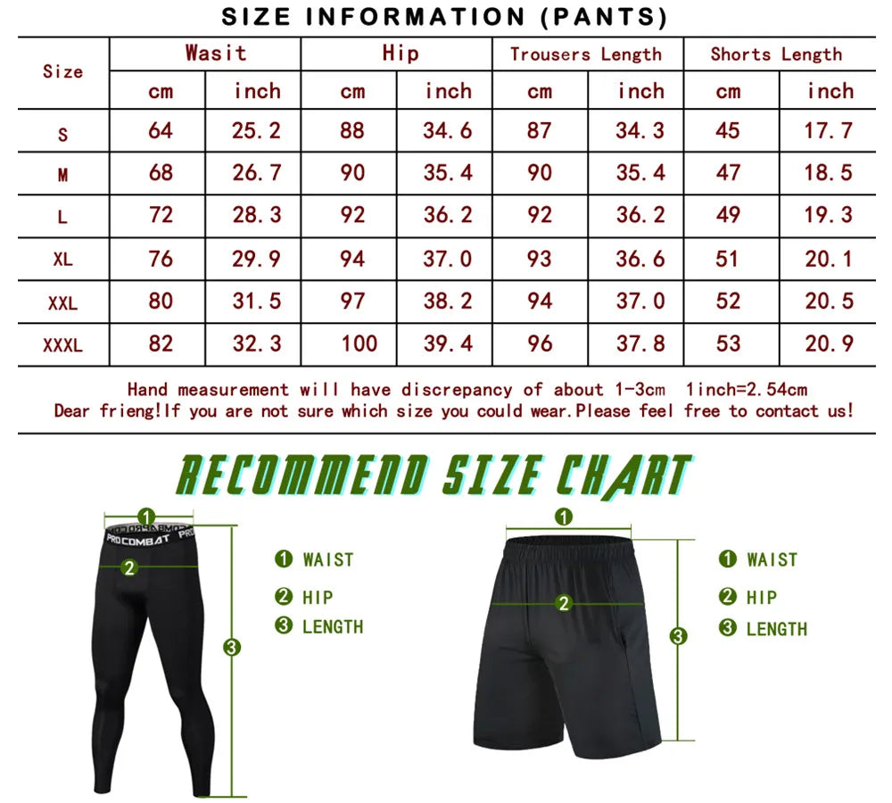 Men MMA Boxing Shorts Compression T Shirt Pants  Sportswear Spider