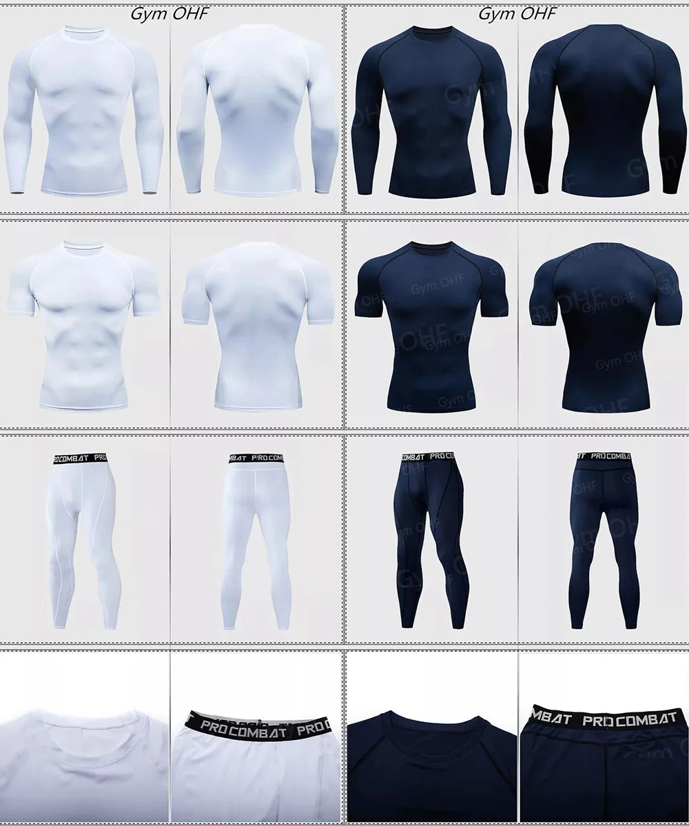 Men MMA Boxing Shorts Compression T Shirt Pants  Sportswear Spider