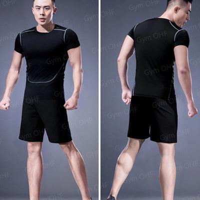 Men MMA Boxing Shorts Compression T Shirt Pants  Sportswear Spider