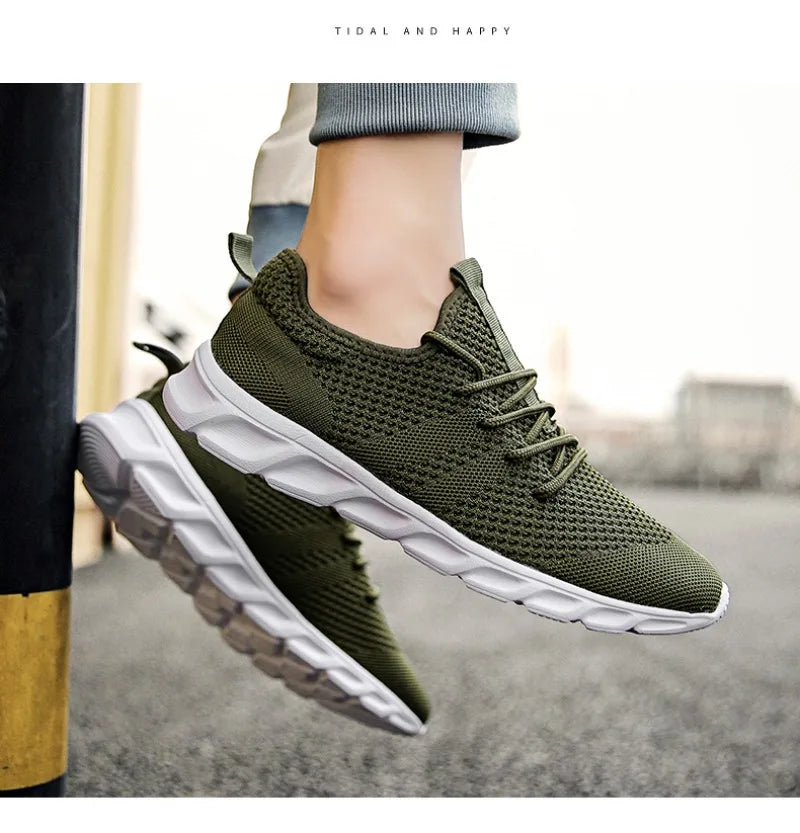 Men Casual Sports Shoes Air Mesh Lightweight Sneakers Anti-slip and wear-resistant Flat Walking Shoe Athletic Jogging Size 36